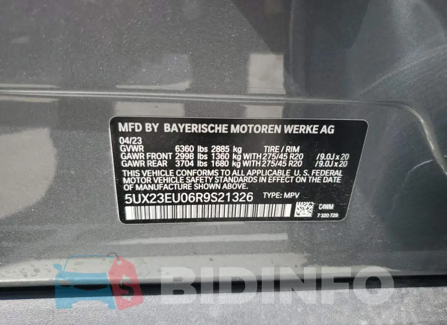 5UX23EU06R9S21326 Photo# 12