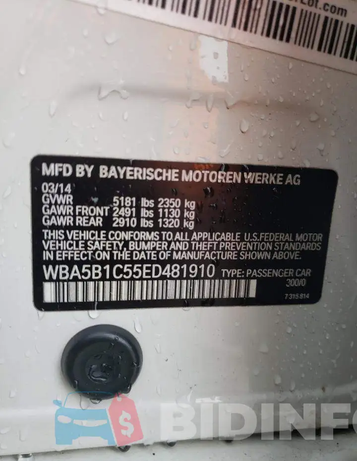 WBA5B1C55ED481910 Photo# 13