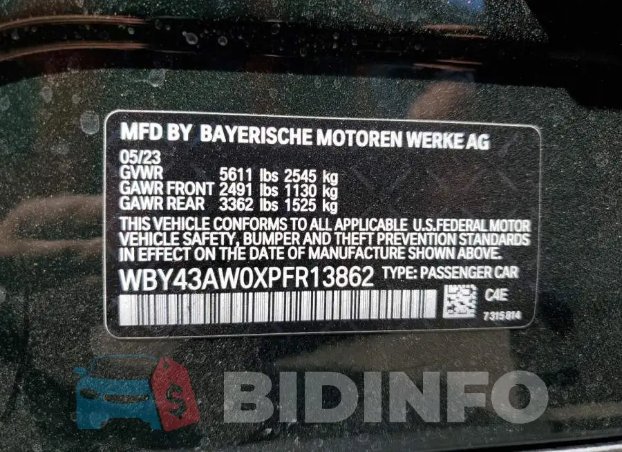 WBY43AW0XPFR13862 Photo# 12