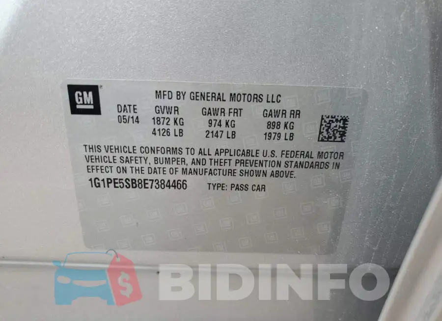 1G1PE5SB8E7384466 Photo# 12