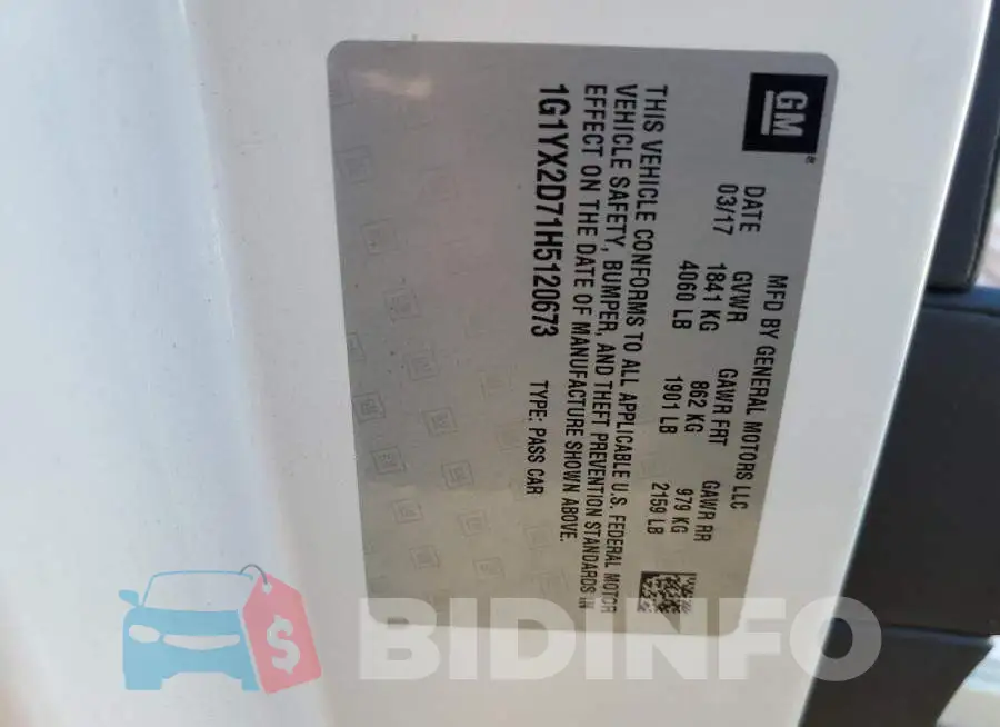 1G1YX2D71H5120673 Photo# 13