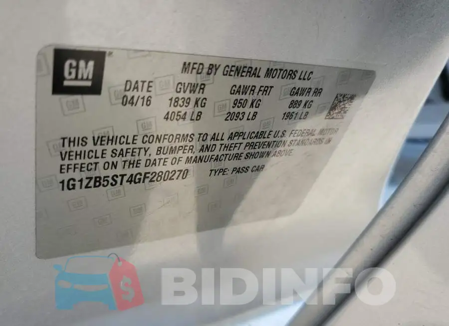1G1ZB5ST4GF280270 Photo# 13