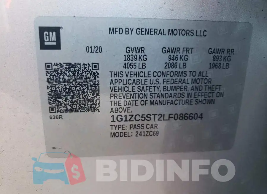1G1ZC5ST2LF086604 Photo# 12