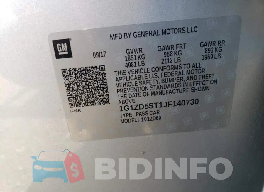 1G1ZD5ST1JF140730 Photo# 12