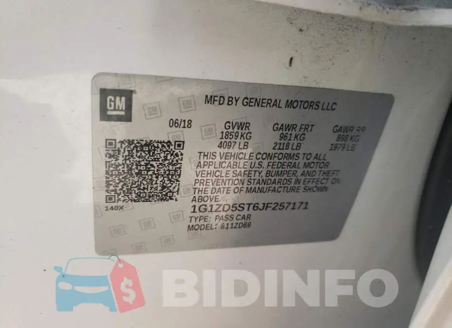 1G1ZD5ST6JF257171 Photo# 12
