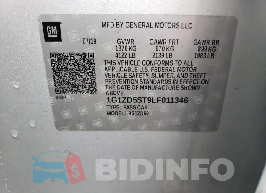 1G1ZD5ST9LF011346 Photo# 12