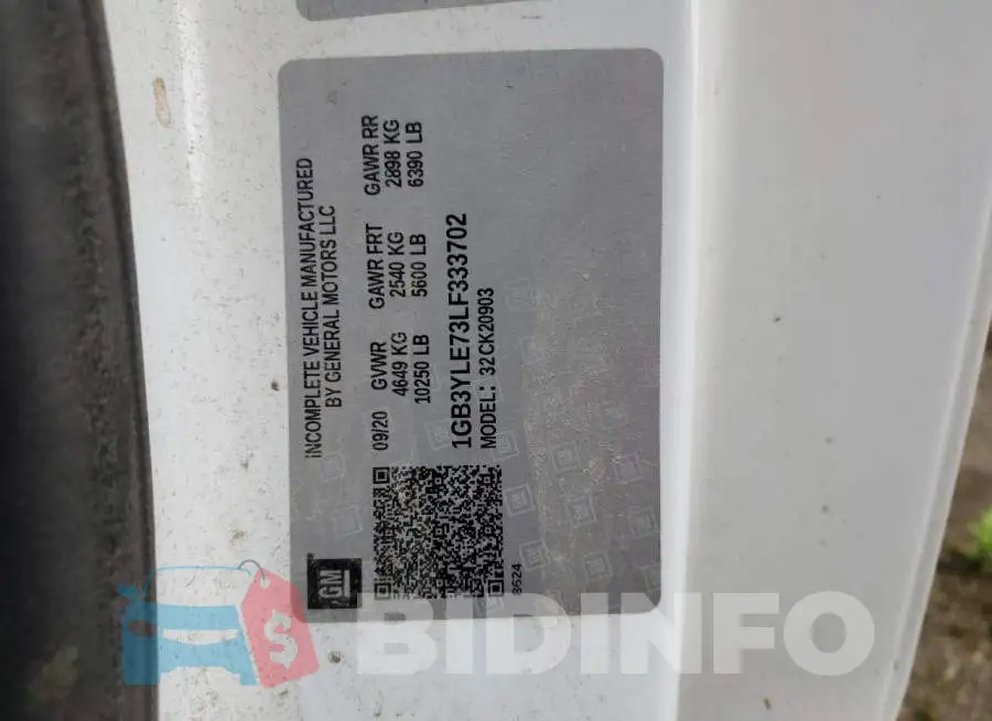 1GB3YLE73LF333702 Photo# 12
