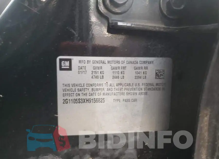 2G1105S3XH9156825 Photo# 13