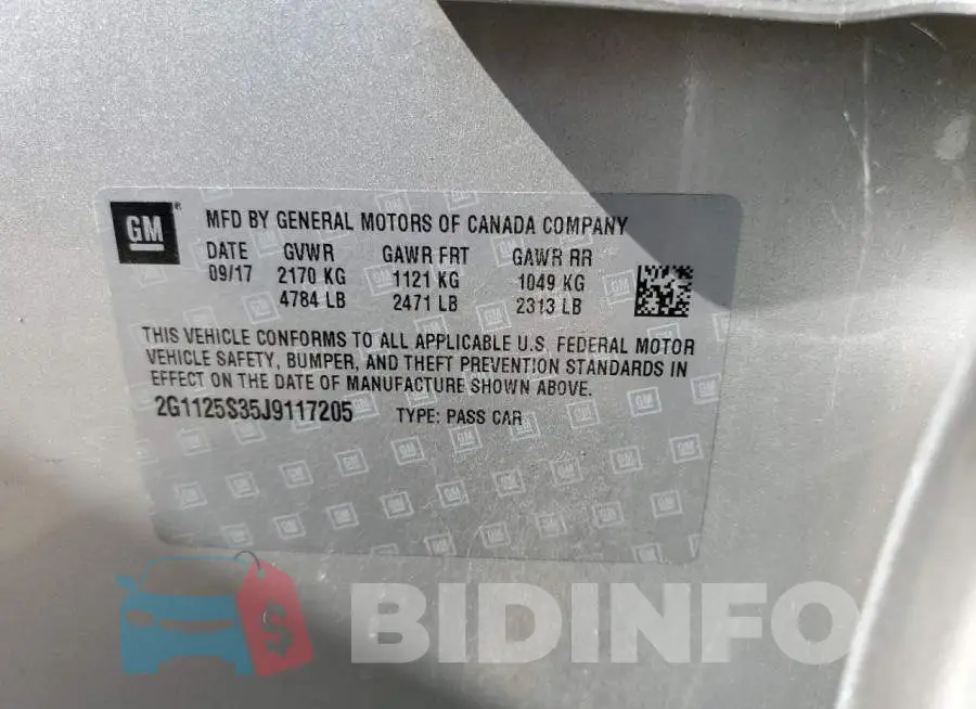 2G1125S35J9117205 Photo# 12