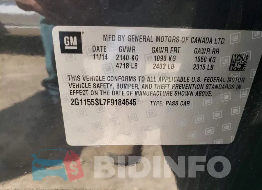 2G1155SL7F9184645 Photo# 12
