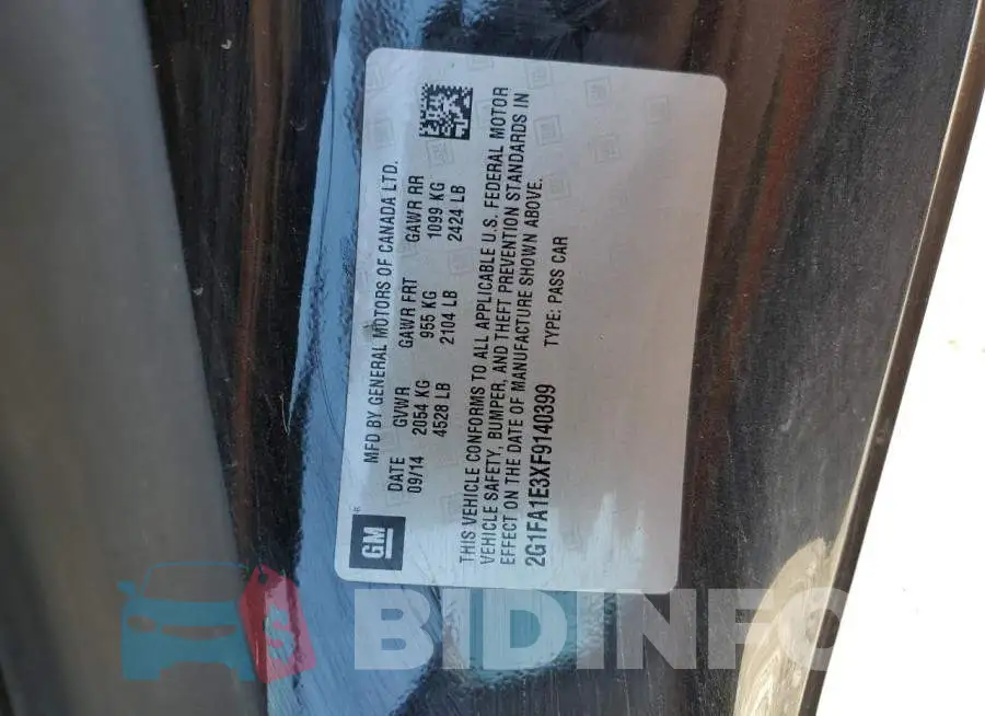 2G1FA1E3XF9140399 Photo# 13