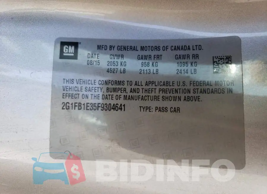 2G1FB1E35F9304641 Photo# 12
