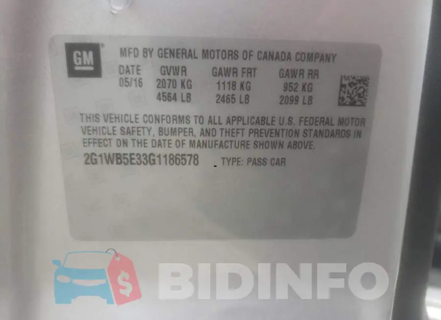 2G1WB5E33G1186578 Photo# 13