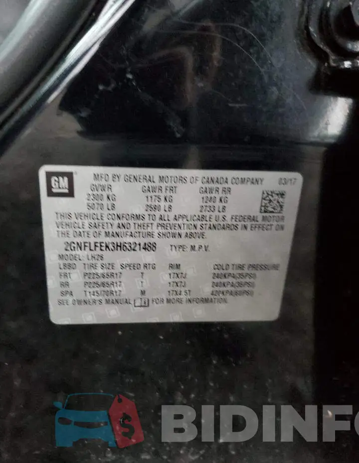2GNFLFEK3H6321488 Photo# 12