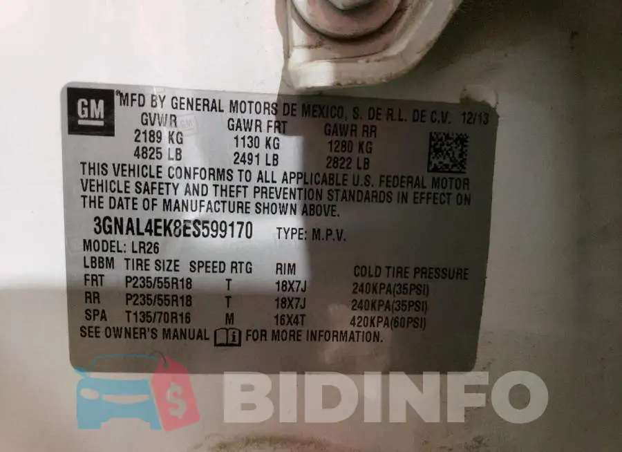3GNAL4EK8ES599170 Photo# 13