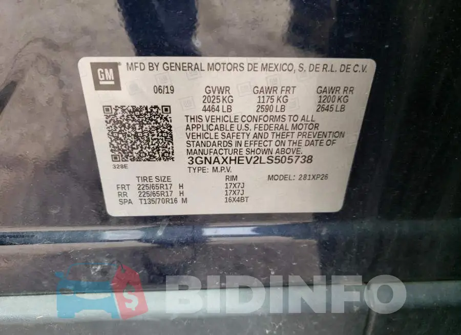 3GNAXHEV2LS505738 Photo# 13