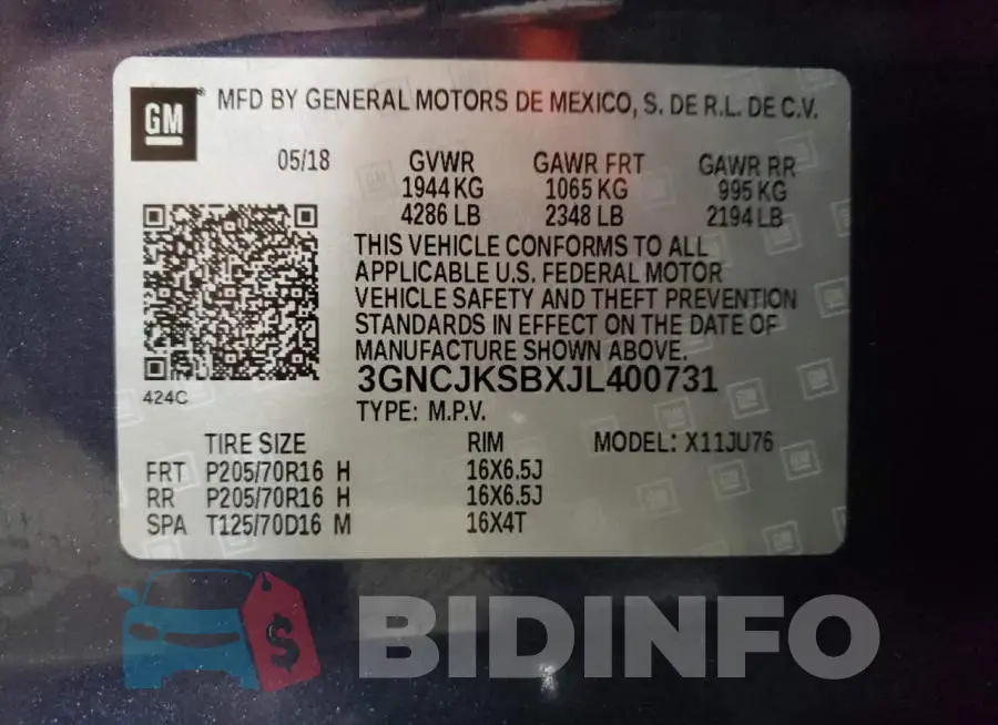 3GNCJKSBXJL400731 Photo# 13