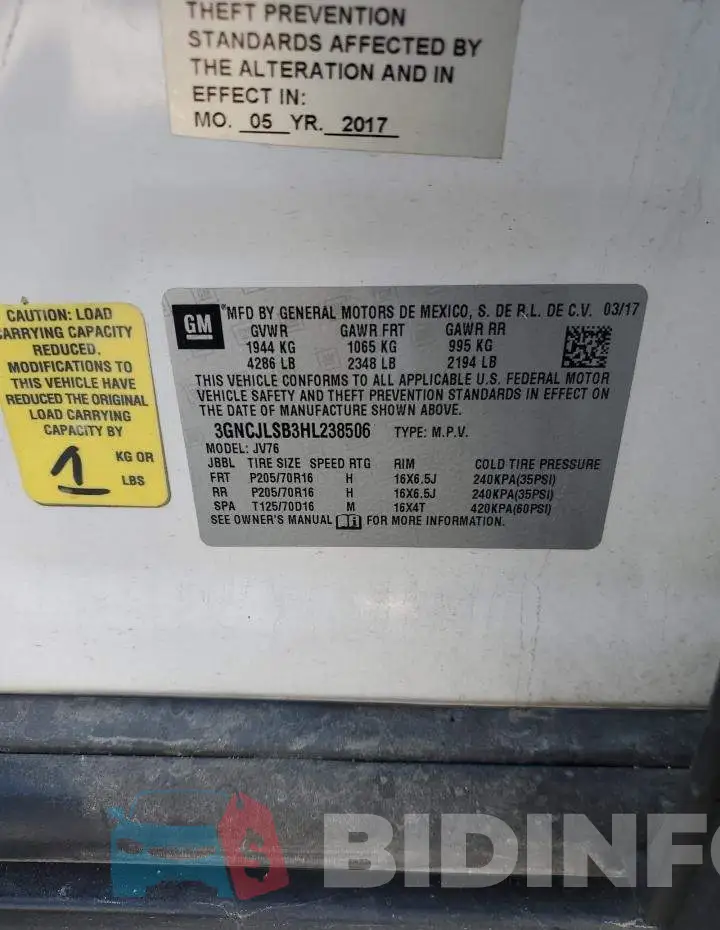 3GNCJLSB3HL238506 Photo# 14