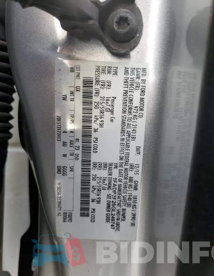 1FADP3F26GL249747 Photo# 12