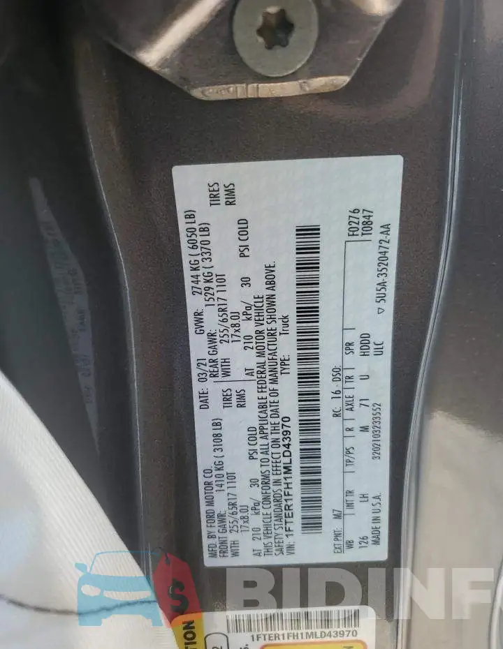 1FTER1FH1MLD43970 Photo# 12