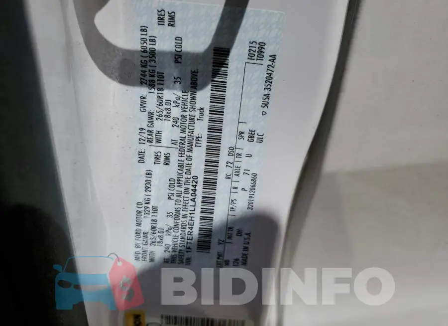 1FTER4EH1LLA04420 Photo# 12