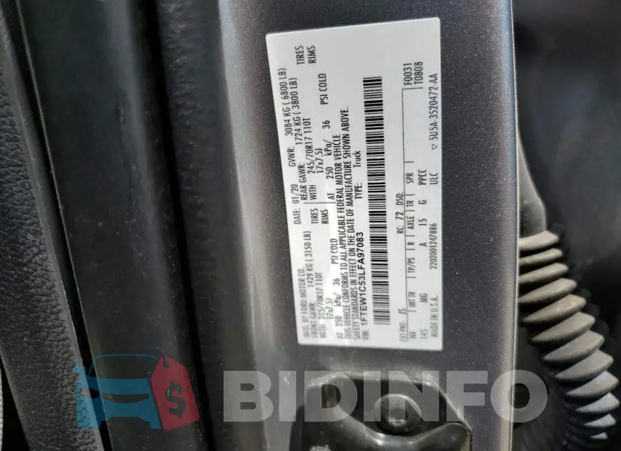 1FTEW1C53LFA97083 Photo# 12
