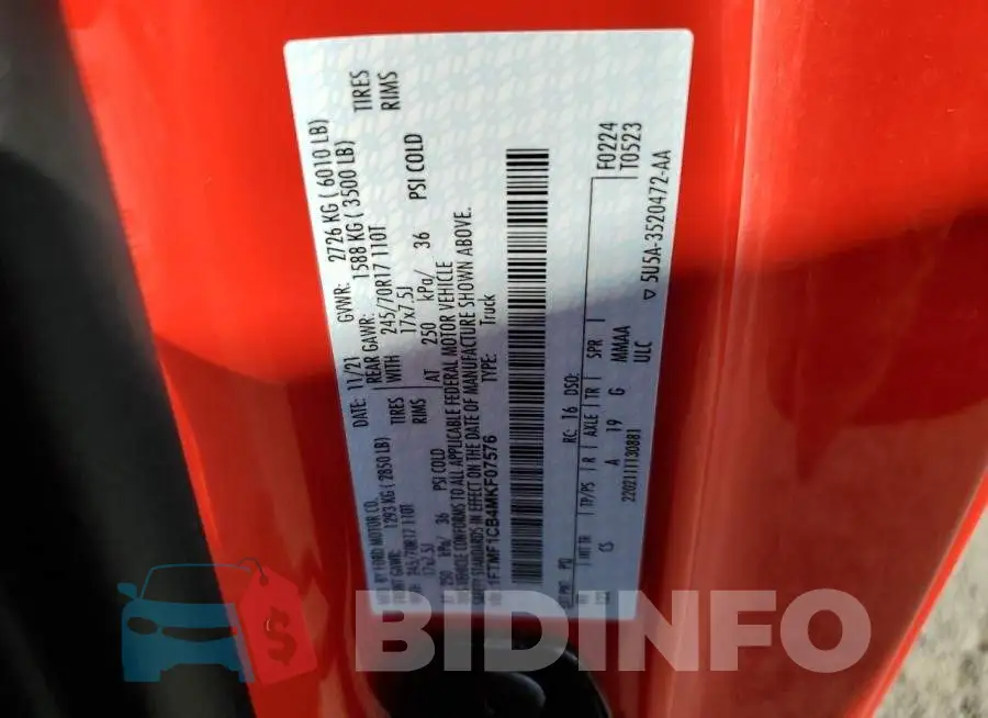 1FTMF1CB4MKF07576 Photo# 12