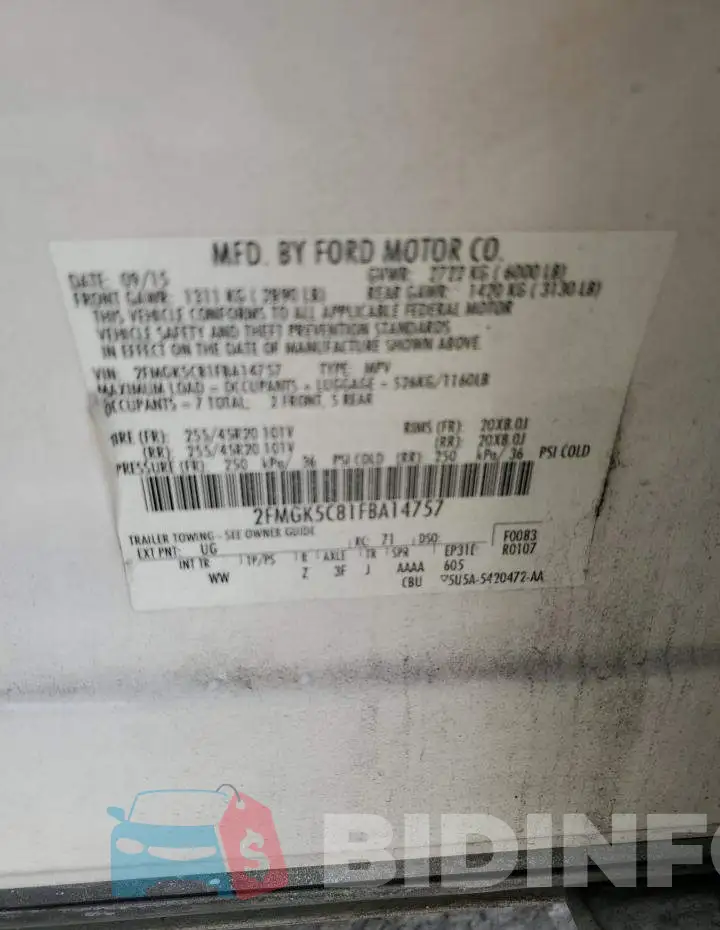 2FMGK5C81FBA14757 Photo# 13