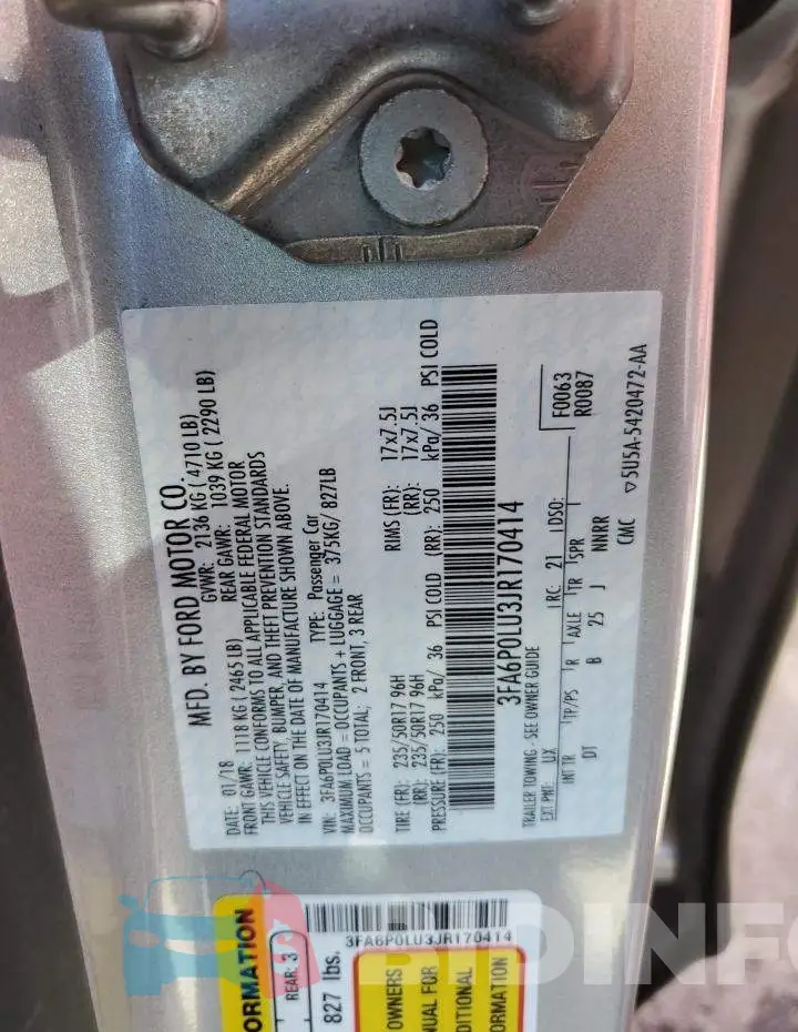 3FA6P0LU3JR170414 Photo# 12