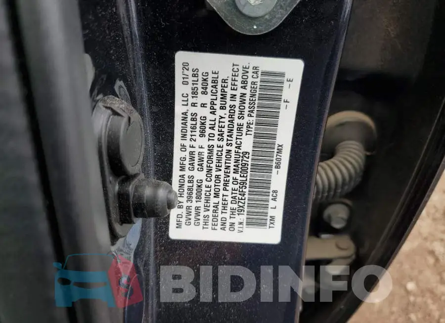 19XZE4F59LE009729 Photo# 12