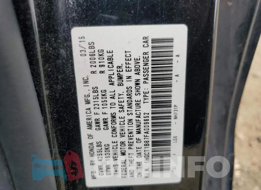 1HGCT1B87FA009652 Photo# 12