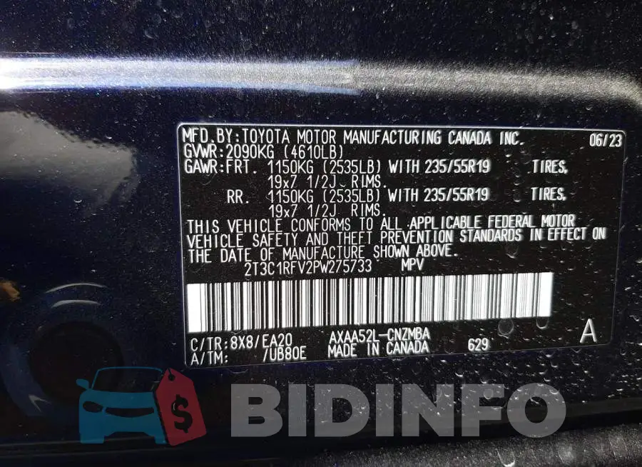 2T3C1RFV2PW275733 Photo# 14