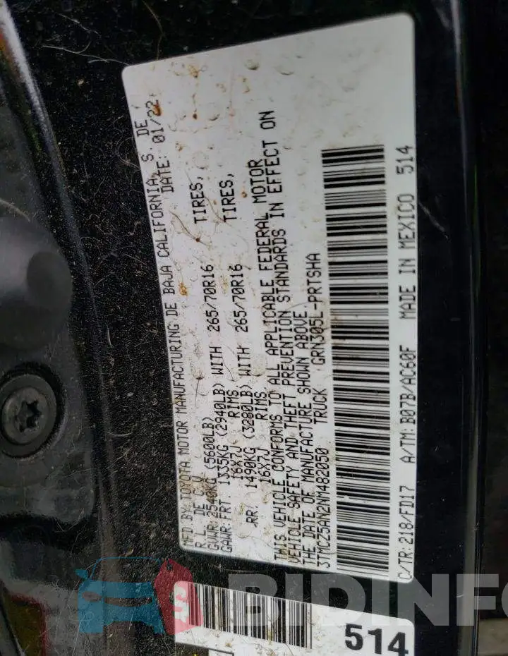 3TMCZ5AN2NM482050 Photo# 12