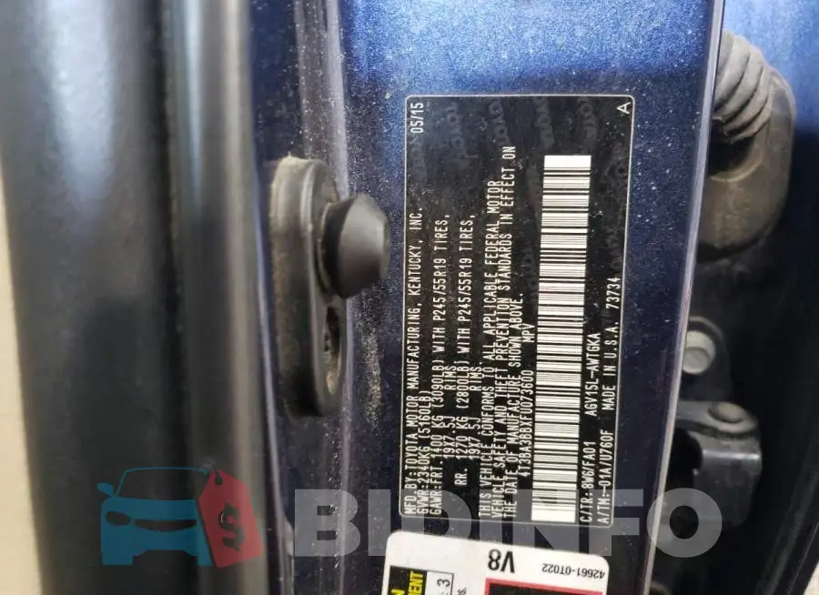 4T3BA3BBXFU073600 Photo# 12