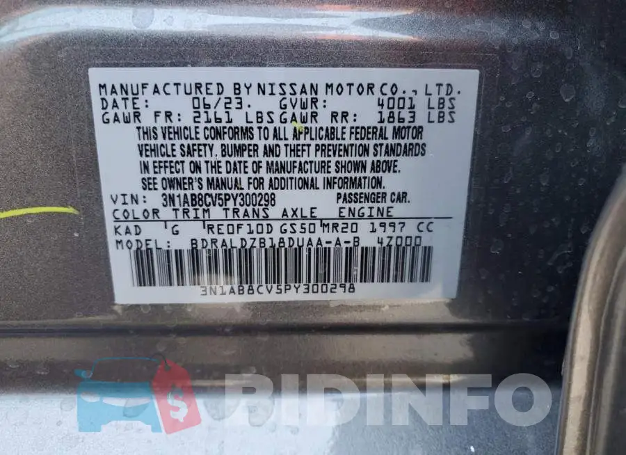 3N1AB8CV5PY300298 Photo# 12