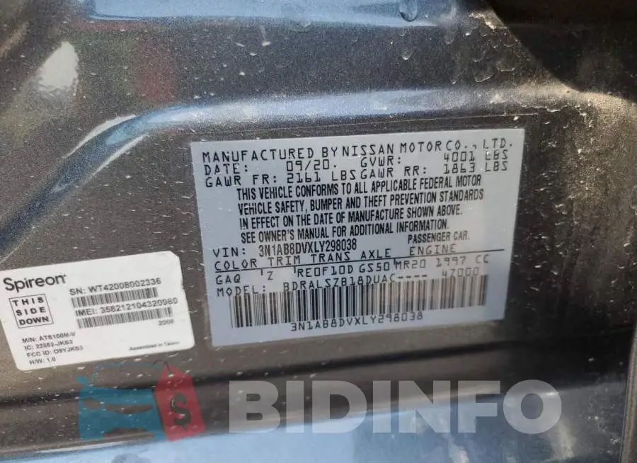 3N1AB8DVXLY298038 Photo# 12