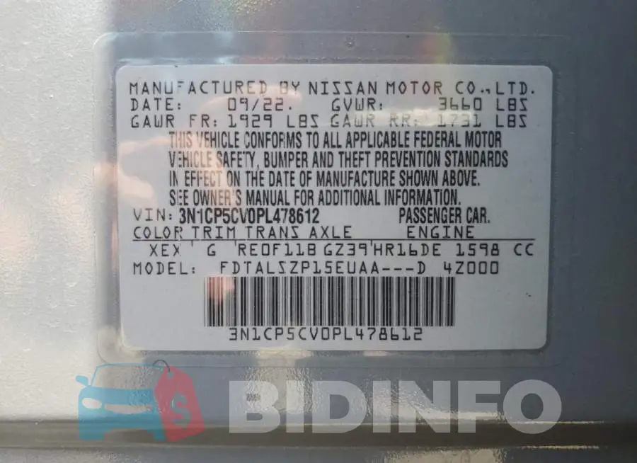 3N1CP5CV0PL478612 Photo# 12