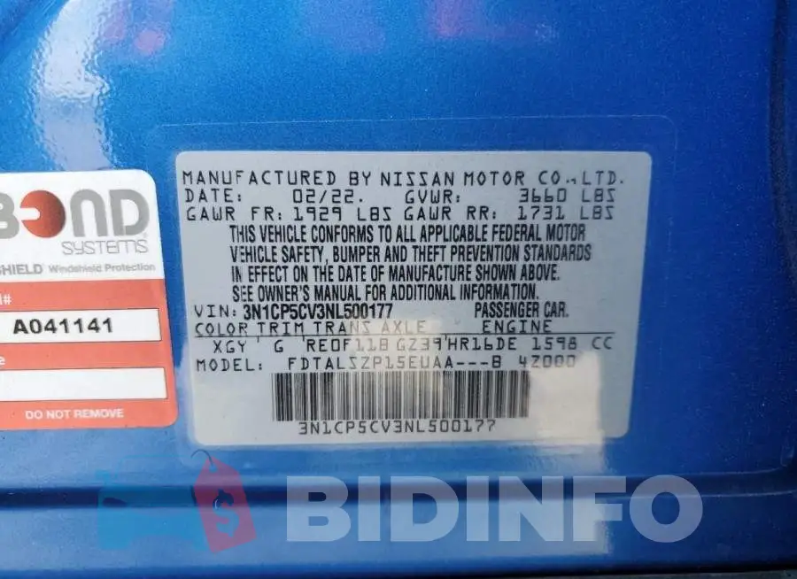 3N1CP5CV3NL500177 Photo# 12