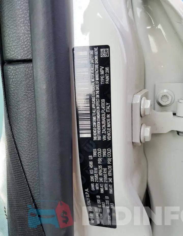 ZACNJBAB3LPL45839 Photo# 13