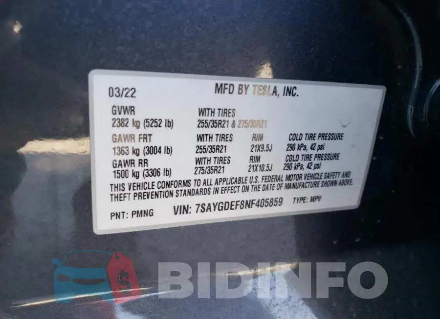 7SAYGDEF8NF405859 Photo# 13