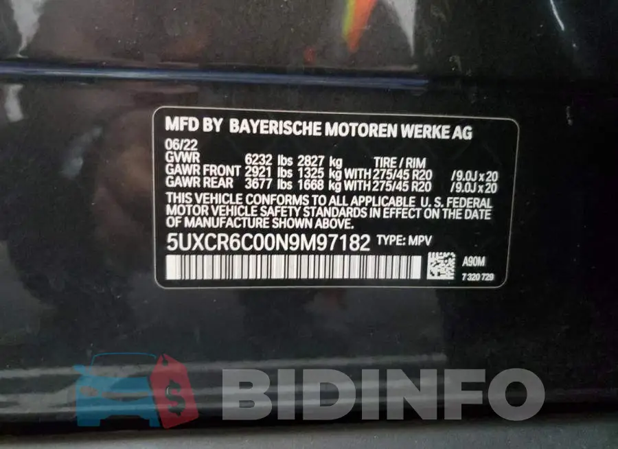 5UXCR6C00N9M97182 Photo# 13