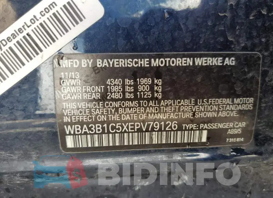 WBA3B1C5XEPV79126 Photo# 13