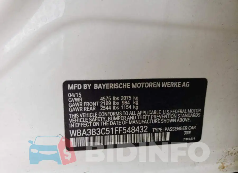 WBA3B3C51FF548432 Photo# 12