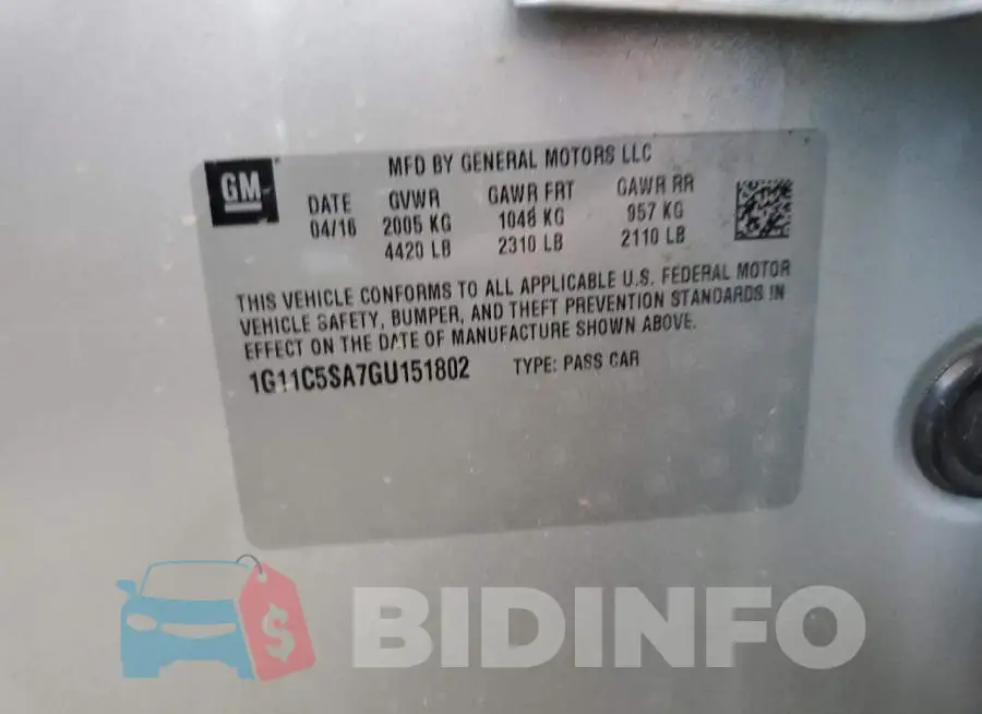 1G11C5SA7GU151802 Photo# 12