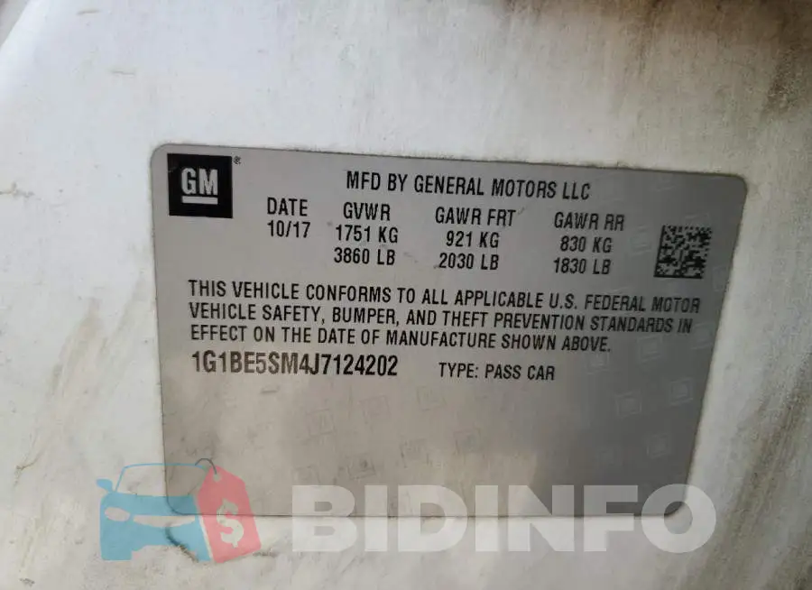 1G1BE5SM4J7124202 Photo# 13