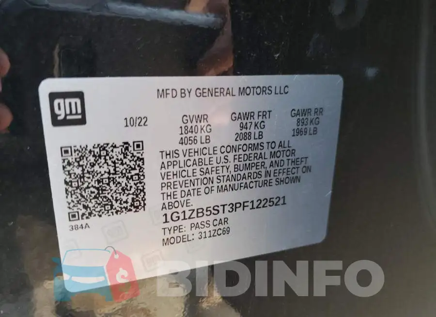 1G1ZB5ST3PF122521 Photo# 12