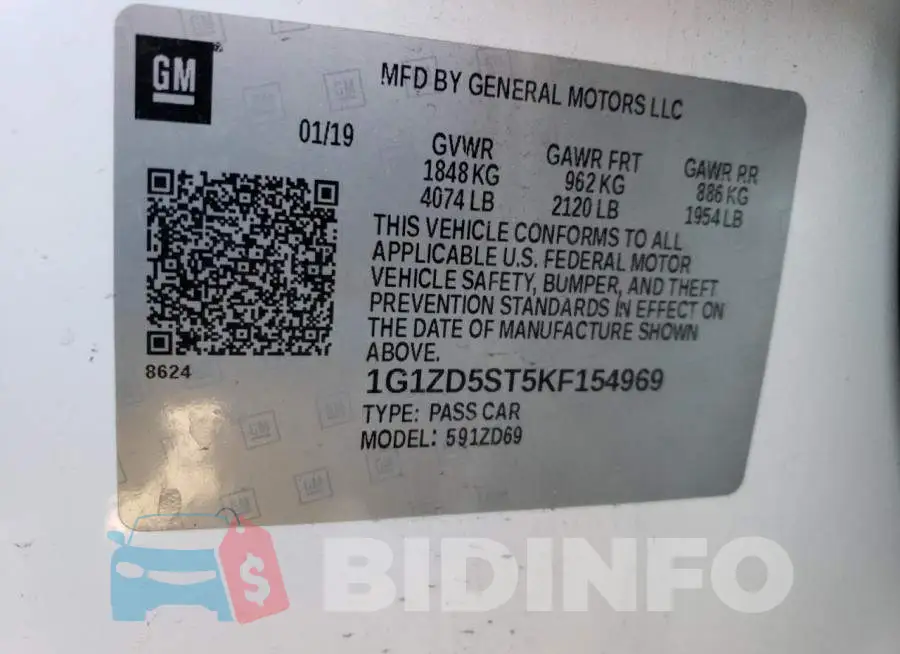 1G1ZD5ST5KF154969 Photo# 13
