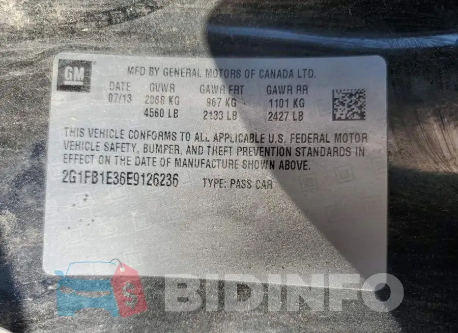2G1FB1E36E9126236 Photo# 12