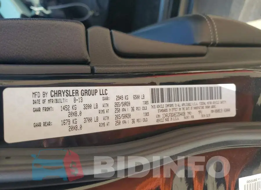 1C4RJFBG0EC254038 Photo# 14
