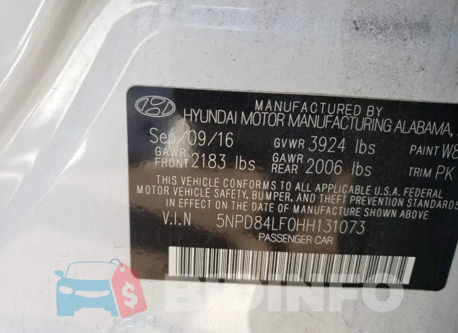 5NPD84LF0HH131073 Photo# 12